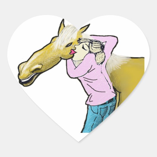 Horse Lover Heart Sticker