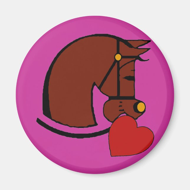 Horse Lover, Heat Valintine Magnet (Front)