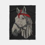 Horse Lover Horseback Riding Hay Horse Rider  Fleece Blanket