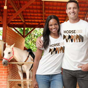 Horse Lover horses head silhouettes T-Shirt