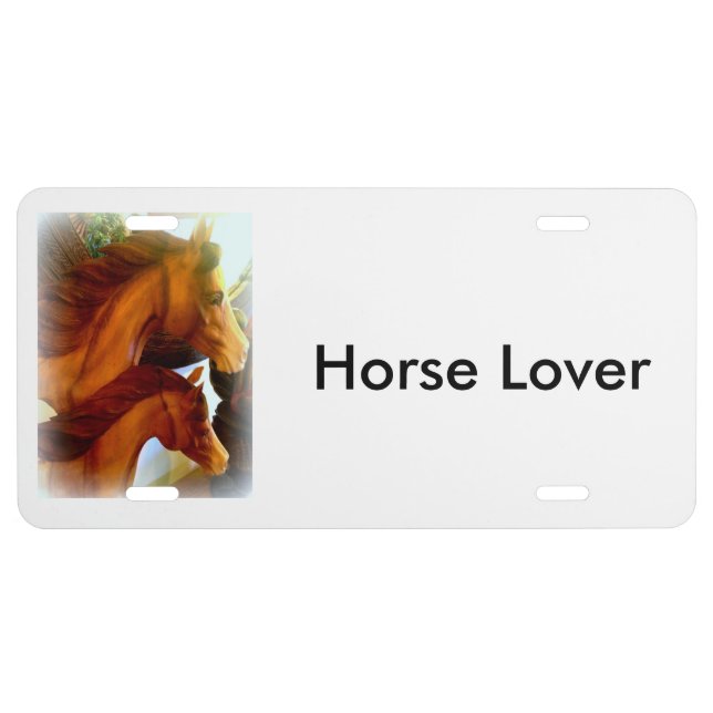 horse lover license plate (Front)