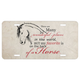 Horse Lover License Plate
