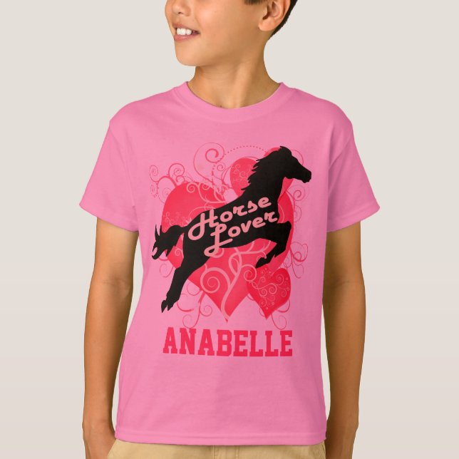 Horse Lover Personalized Anabelle T-Shirt (Front)