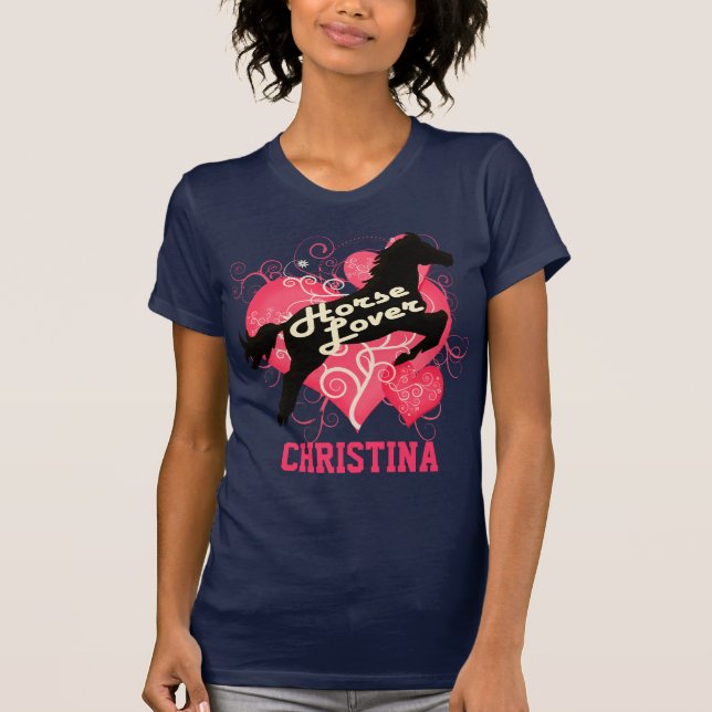Horse Lover Personalized Christina T-Shirt (Front)