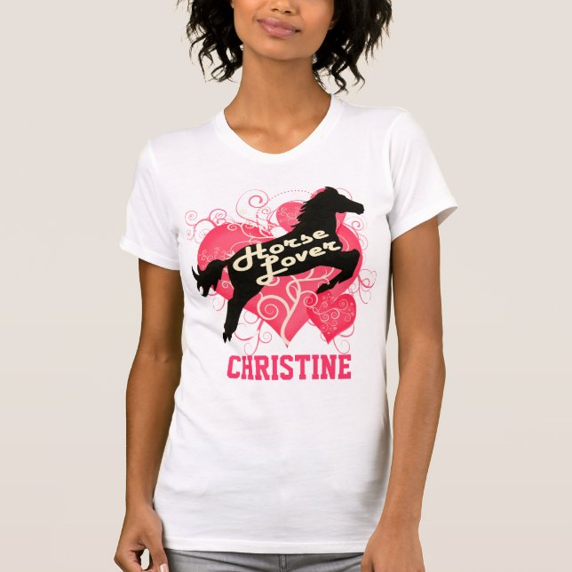Horse Lover Personalized Christine T-Shirt (Front)