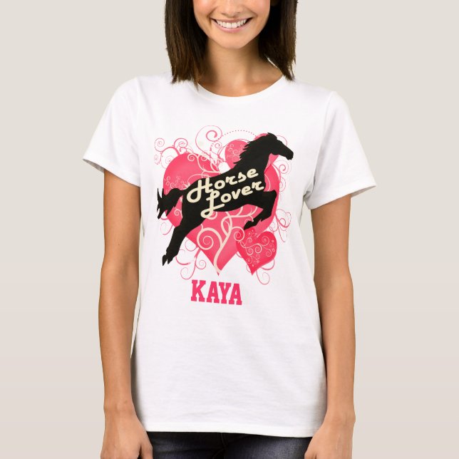 Horse Lover Personalized Kaya T-Shirt (Front)
