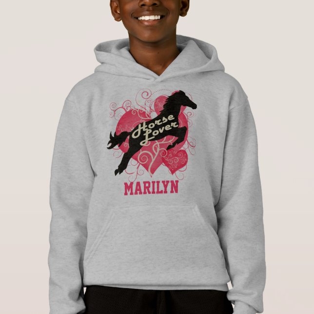 Horse Lover Personalized Marilyn Hoodie (Front)