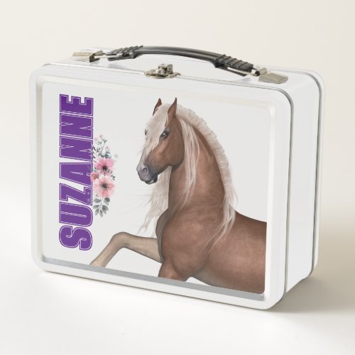 Horse Lover Personalized Metal Lunchbox