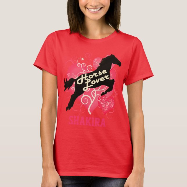 Horse Lover Personalized Shakira Customized Shirt (Front)