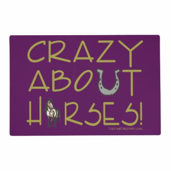 Horse Lover Placemat by PaintingPony at Zazzle
