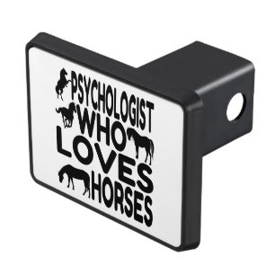 Horse Lover Psychologist Tow Hitch Cover