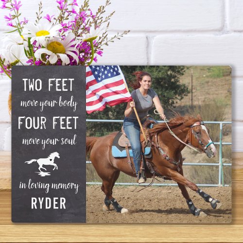 Horse Lover Quote Equestrian Memorial Plaque