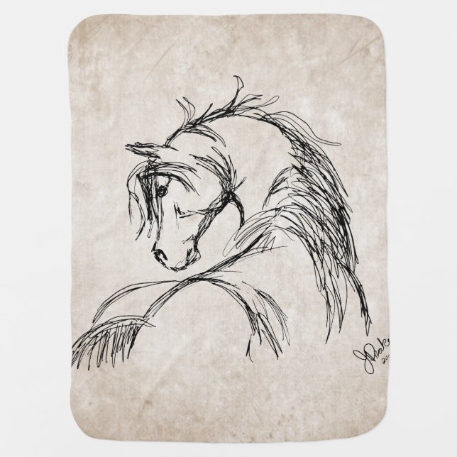 Horse Lover Receiving Blanket (Front)