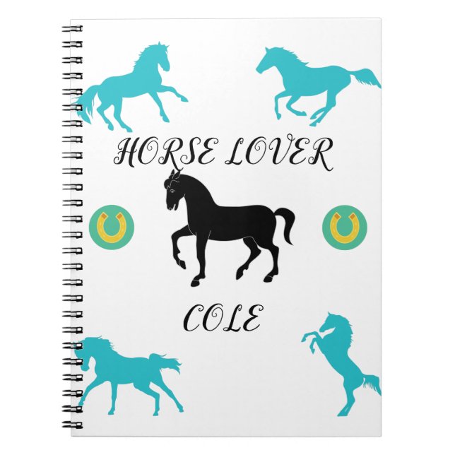 Horse Lover Spiral Notebook. Notebook (Front)