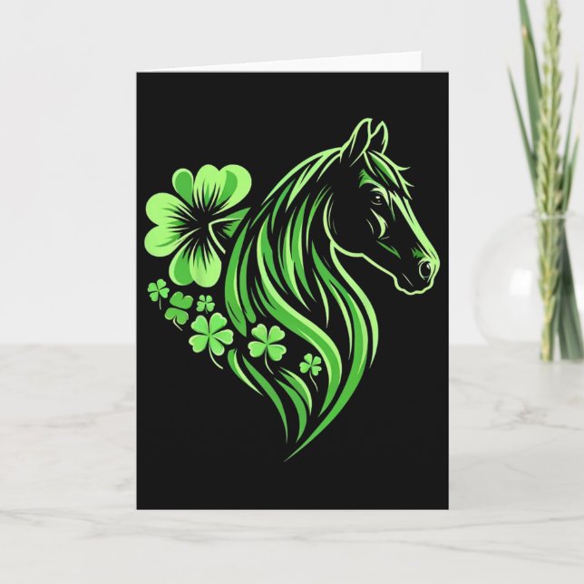 Horse Lover St Patrick's Day  Card (Front)
