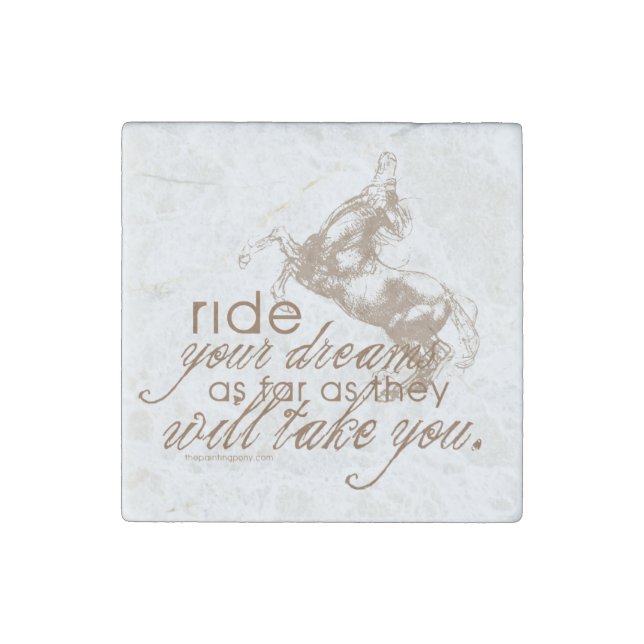 Horse Lover Stone Magnet (Front)