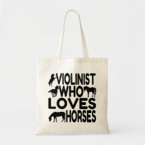 Horse Lover Violinist Tote Bag