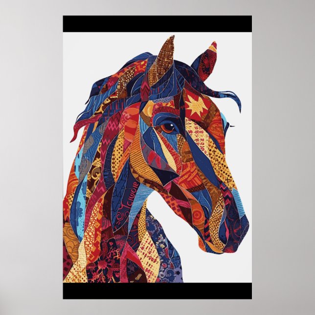 Horse Lover Watercolor Art Poster (Front)
