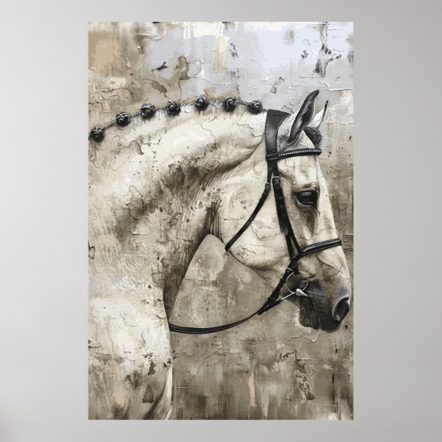 Horse Lover Watercolor Art Poster (Front)