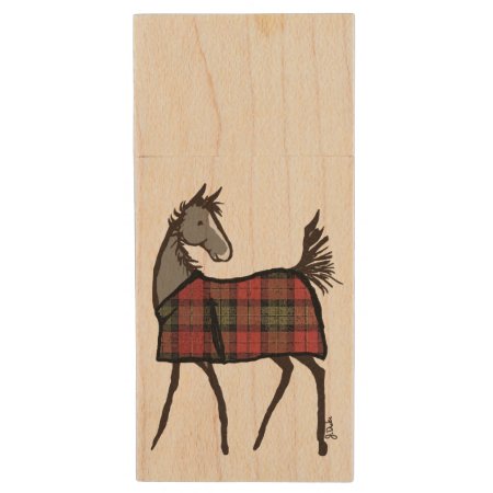 Horse Lover Wood Flash Drive