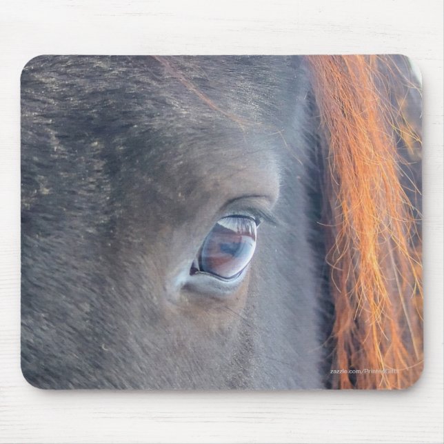 Horse-lover's Beautiful Horse's Eye Animal Design Mouse Pad (Front)