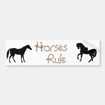 Horse Lovers Bumper Sticker by TheCardStore at Zazzle