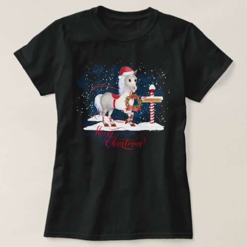 Horse Lovers Christmas North Pole T_Shirt