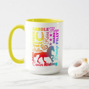 Horse Lovers Colorful Cute Mug