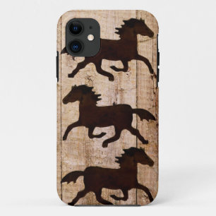 Horse Lovers Cowboy Rustic Wood iPhone 5 Case