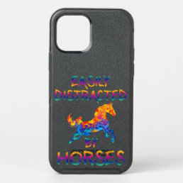 horse lovers Easily Distracted By Horses T-Shirt OtterBox Symmetry iPhone 12 Pro Case