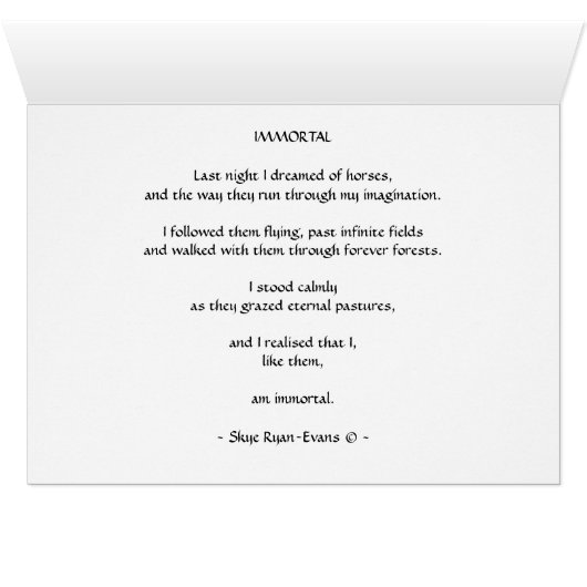 Horse-lover's Equine Animal-lover's Gift (Inside Horizontal (Bottom))