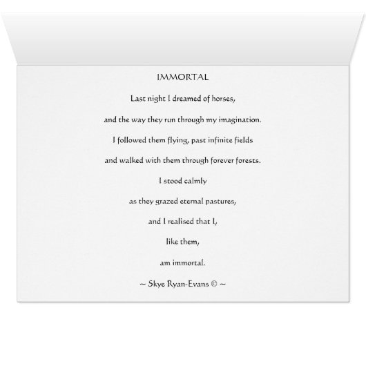 Horse-lover's Equine Animal-lover's Gift (Inside Horizontal (Bottom))