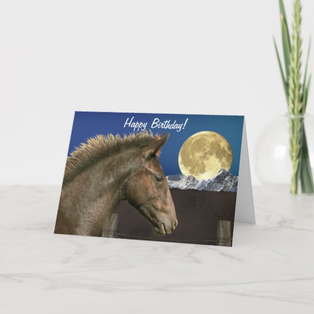 Horse-lover's Equine Animal-lover's Gift Card (Front)