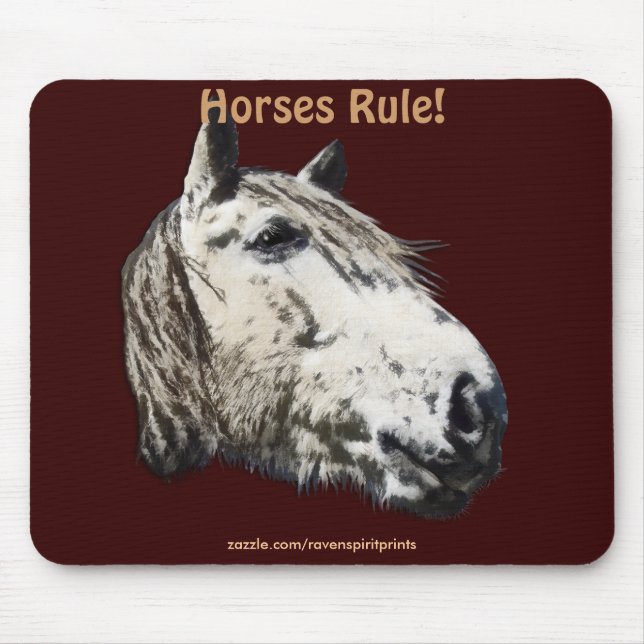 Horse-lover's Equine Animal-lover's Gift Mouse Pad (Front)