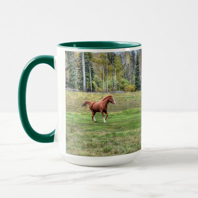 Horse-lover's Equine Photo on a BC Ranch Mug (Left)