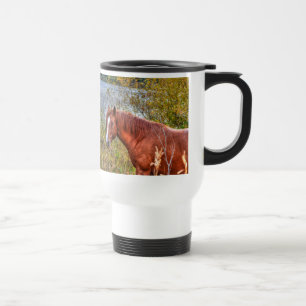 Horse-lover's Equine Photo on a BC Ranch Travel Mug