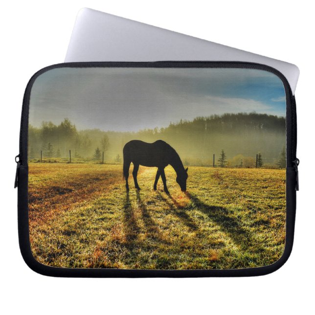 Horse-lovers Equine Ranch Horse Photo Laptop Sleeve (Front)