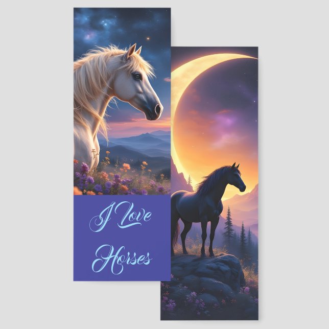 Horse Lovers Fantasy Bookmarks (Front & Back)