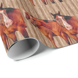 Horse Lover's Girls Club for Cowgirls Wrapping Paper