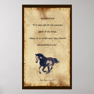 Horse-lovers Parchment-style Poetry Print