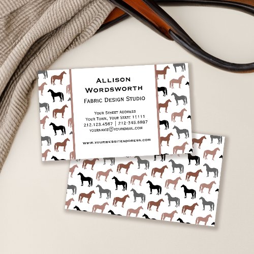 Horse Lovers Pattern Business Card