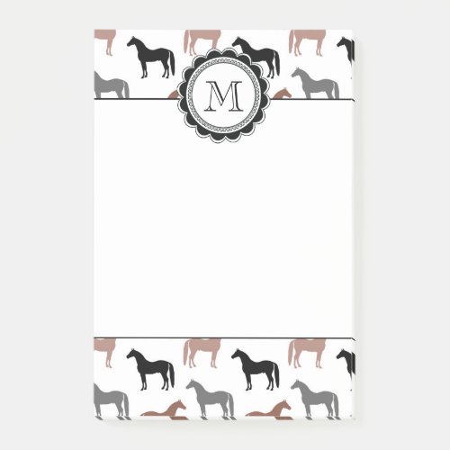 Horse Lovers Pattern Post_it Notes