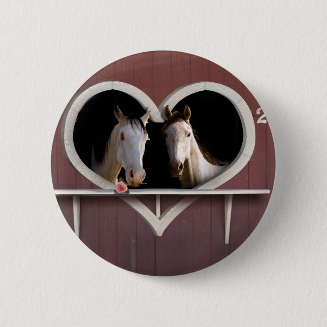 Horse Lovers Pinback Button (Front)
