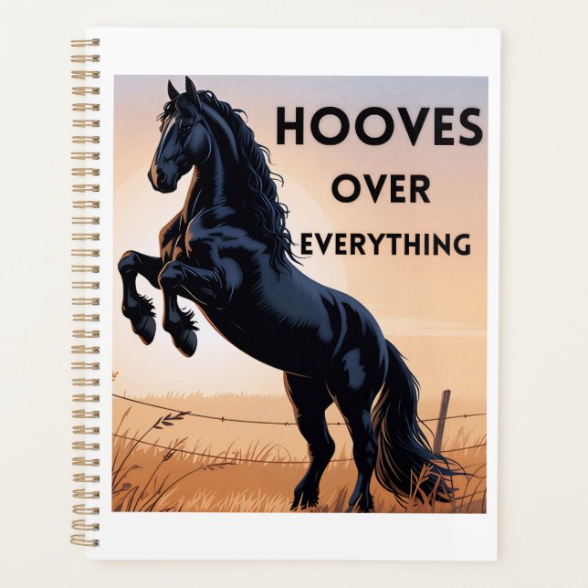 Horse Lovers Planner - Hooves Over Everything (Front)