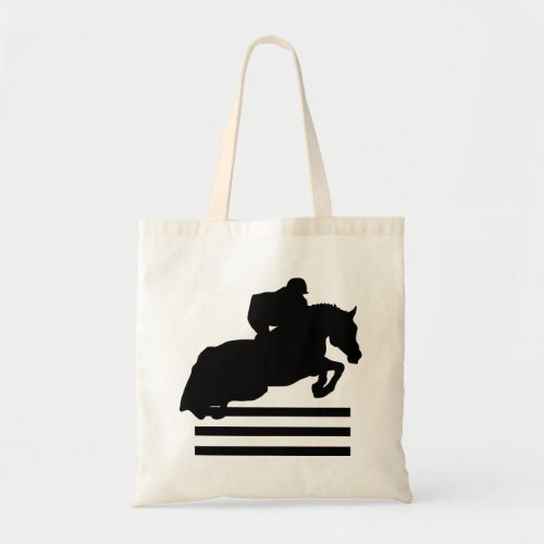 Horse Lovers Show Jumper Silhouette Tote Bag