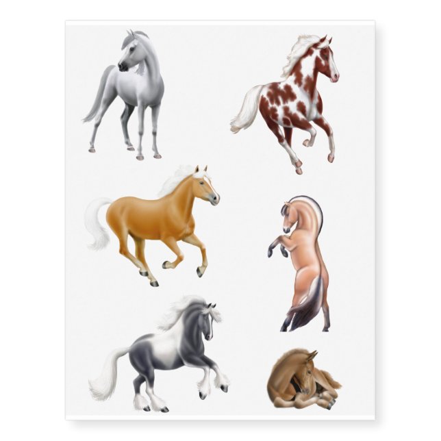 Horse Lovers Temporary Tattoos (Front)