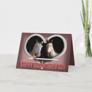 Horse Lovers Valentine Holiday Card