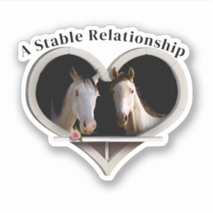 Horse Lovers Valentine's Day Sticker