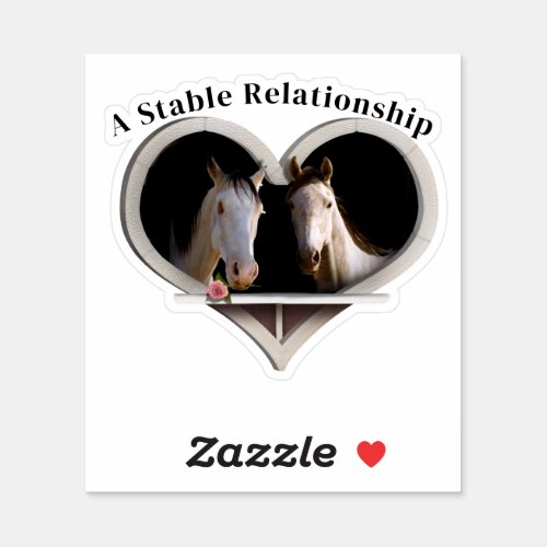 Horse Lovers Valentines Day Sticker