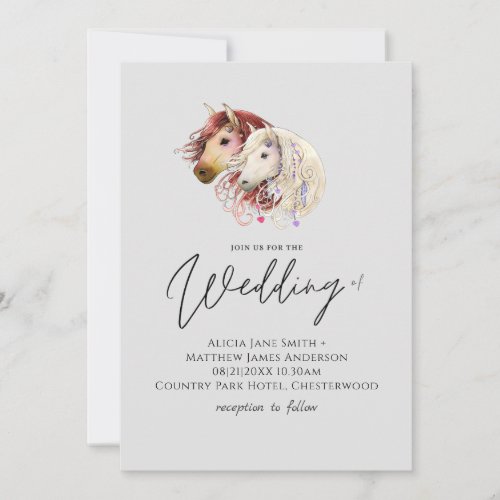 Horse Lovers Wedding Modern Dreamy